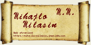 Mihajlo Milašin vizit kartica